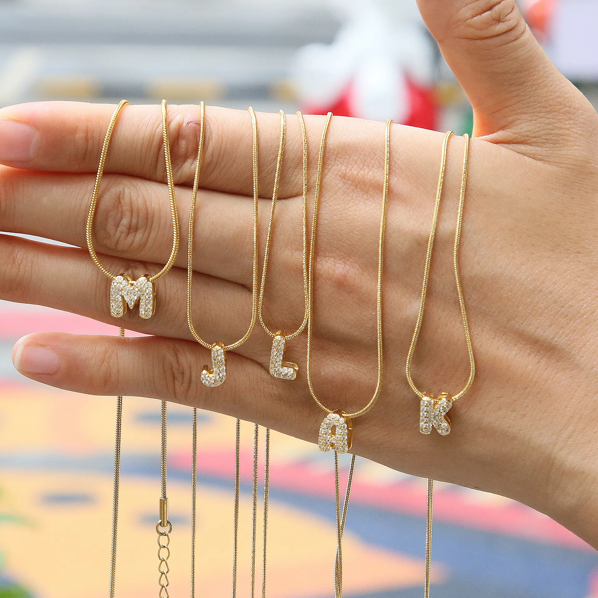Elegant Gold Color Initial A-Z Initial Necklace 18K Gold Plated Necklace Cute Letter Stainless Steel Necklace for Women  Gifts and Special Occasions