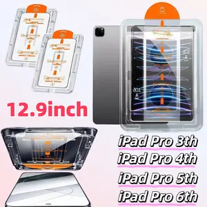 2-Pack HD Tempered Glass Screen Protector for iPad Pro 12.9 Inch, 9h Hardness, Easy Install, Anti-Scratch, No Dust, No Bubbles, Tablet Protector