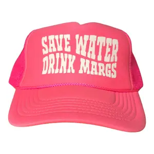 Save water drink margs hat funny trucker hat beach summer boating hat festival rave college party cap Women's Shut Up Hat classic foam