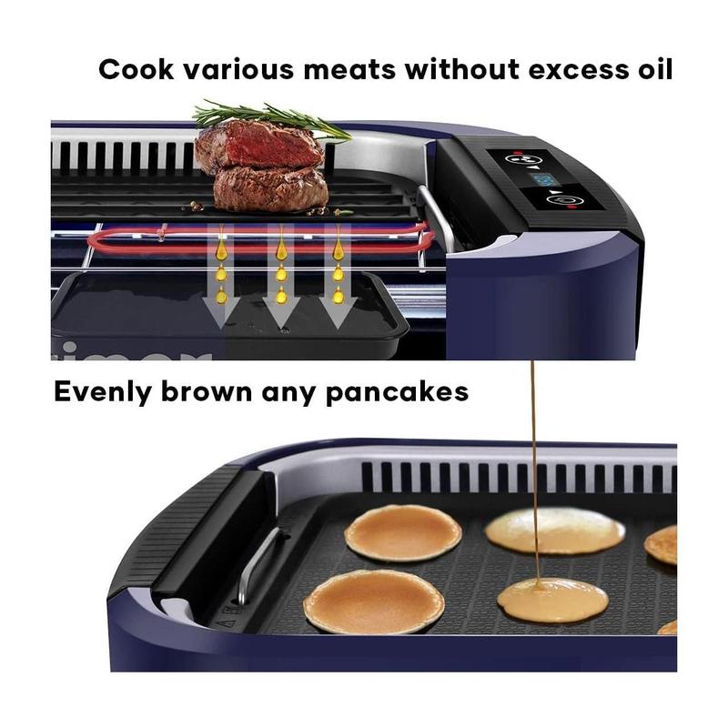 Cusimax Electric Portable Indoor Smokeless Grill, Double Plate
