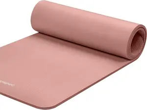 Retrospec Solana Yoga Mat - 1/2in Thick, Non-Slip, BPA-Free, Easy-Clean 72x24in Mat with Nylon Strap for Yoga, Pilates & Fitness Workouts