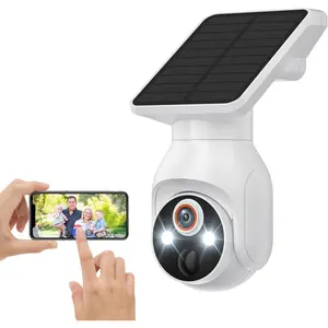 1080p Security Camera Wireless with Solar Panel, 2.4G WiFi Only, AI Human Detection, 2-Way Audio, Color Night Vision, Indoor/Outdoor Surveillance Bullet Cam, Cloud Storage (Sold Separately)
