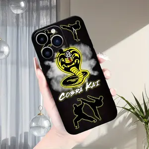 iPhone case Cobra Kai Pattern for iPhone Case, Shockproof with Lens Protection Shockproof with Lens Protection, TPU, Compatible for iPhone 11/ 12/ 13/ 14/ 15/ 16/17 Air Pro Max
