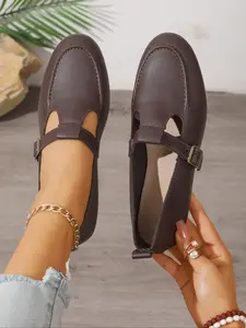 Women's High-Quality Minimalist Design Flat Shoes, Fashionable Comfortable Versatile Large Size Flats, Stylish Casual Single Shoes