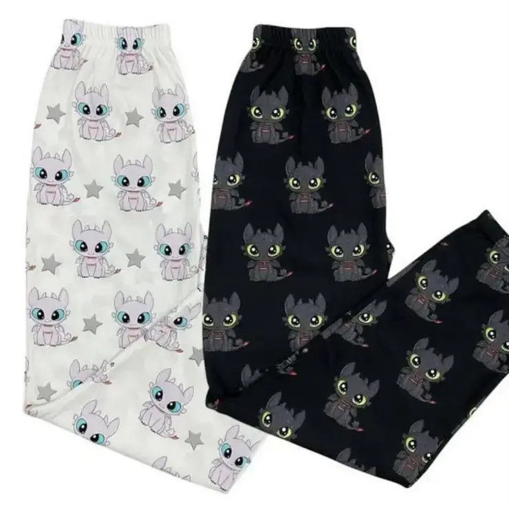 Cute Dragon Matching Couple Pajama Pants, Unisex Sleepwear, Soft Lounge Bottoms for Cozy Nights, Anniversary Gift