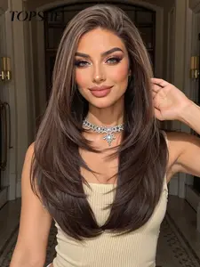 Luxury Lace Front Wig, Natural Look, Natural Looking Wig, Soft Comfortable Synthetic Material, Suitable for Daily Wear and Special Occasions, Medium Length Straight Hair, Lace Frontal Wig