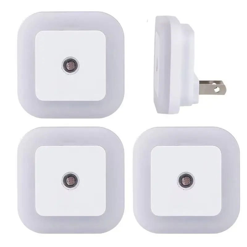 4 pcs Smart Night Lights, wall-mounted plug-in LED sensor night lights, suitable for automatic switch-on and switch-off night lights in bedrooms, kitchens, staircases and corridors christmas surprise gift box explosion perfect new year gift
