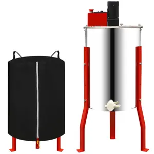 BeeTech Newest 2/4 Frames Honey Extractor Electric with Protective Cover 2nd Gen Intelligent Control Device for Beekeepers Adjustable Height Dustproof Cover Waterproof Feature