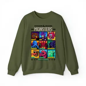 Dunge0ns and Drag0ns Wizards of the Coast Monster Select Menu T-Shirt, Vintage RPG Games Shirt, Funny D&D Character Sweatshirt