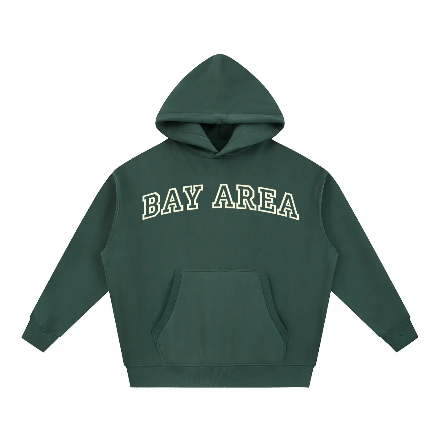 Bay Area Essential Oversized Boxy Fit Fleece Hoodie
