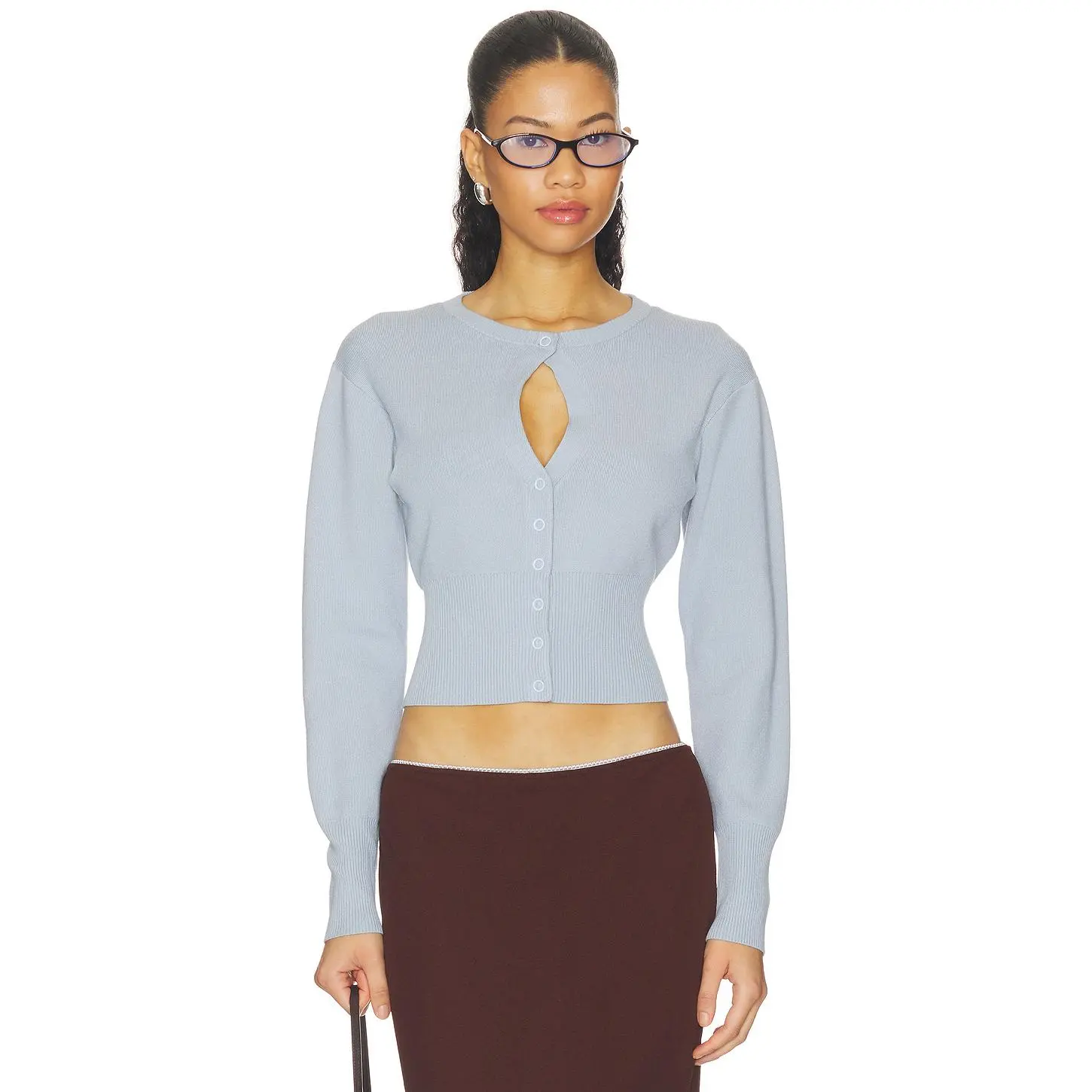 SOVERE Alani Cardigan in Whisper Blue