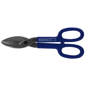 Midwest Tool MWT-107S 10 in. Straight Tinner Snip, Adjustable Cutting Depth, Metal Shears