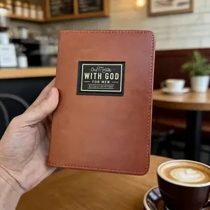 Men's Daily Prayer Notebook, Daily Devotional Journal, Leather Cover, Inspirational Self-Care Planner, Includes Scripture Guidance, Goal Setting, Spiritual Gift