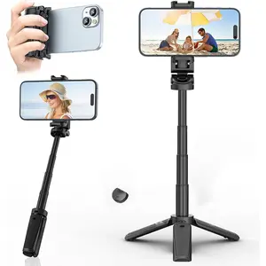 Bluetooth selfie stick, anti-shake portable mobile phone holder, built-in remote control, detachable and suitable for all mobile phones