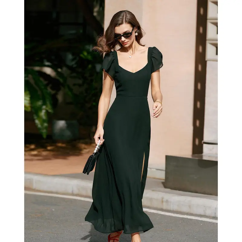 heels to wear with long black dress V-Neck Strapless Long Sequin Prom Dress main image 1