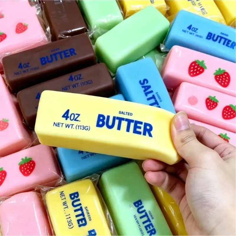 Soft and elastic butter stick finger toy blind box, stress relief, fun decompression, prank squeeze toy, anxiety relief