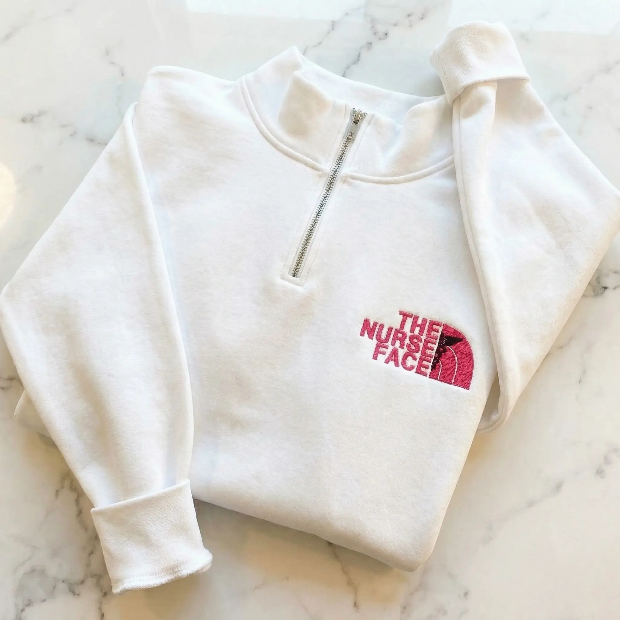 Nurse Sweatshirt Quarter Zip Embroidered Sweatshirt, RN Sweatshirt, Nursing Student, Nurse Gift, Nurse Graduation Gift, NICU Nurse