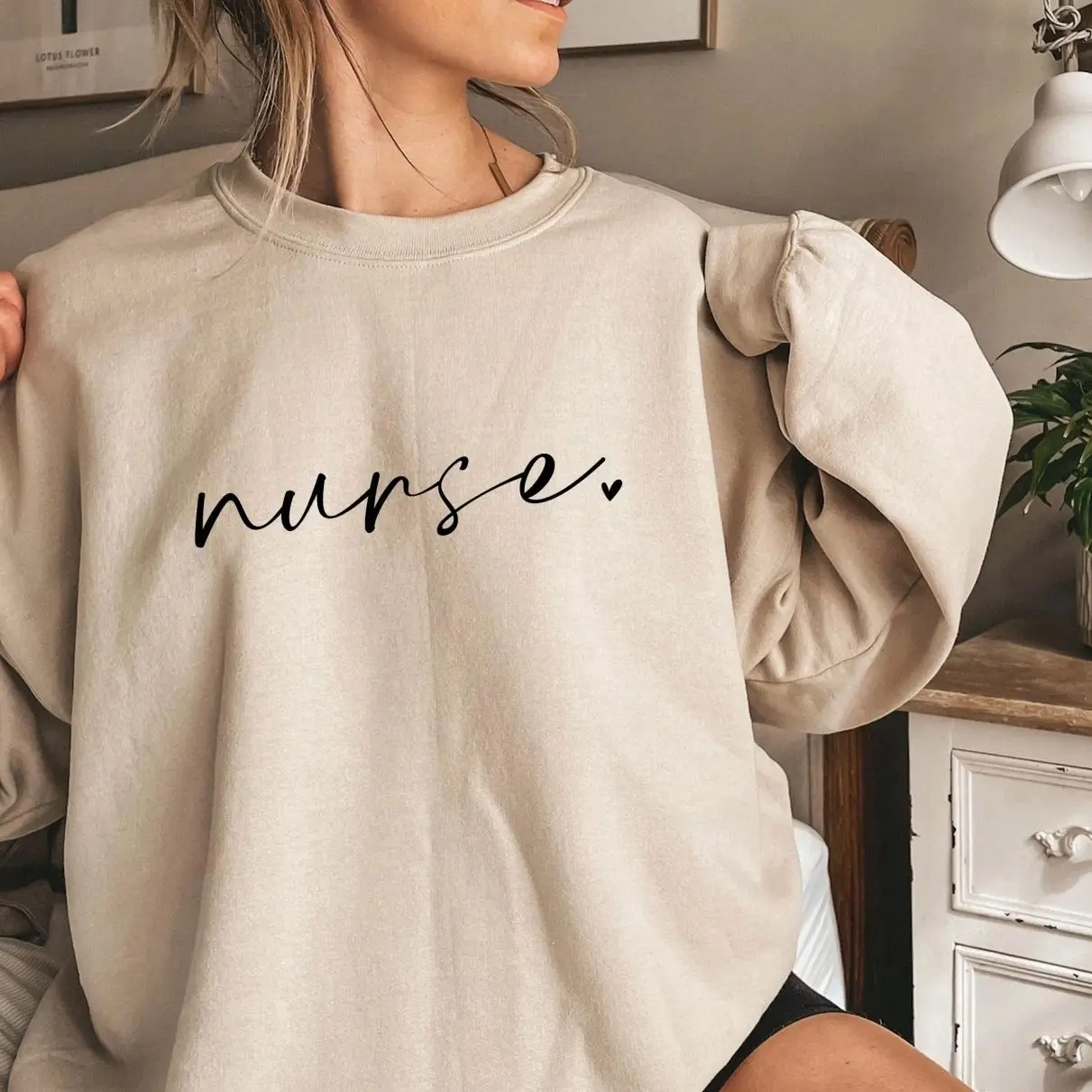 Minimalist Nurse Sweatshirt, Cozy Healthcare Worker Pullover, Registered Nurse RN Crewneck, Medical Field Long Sleeve Jumper, Hospital Staff Apparel, Future Nurse Graduation Gift, Clinical Nursing Student Outfits, Cute Gifts for Nurses