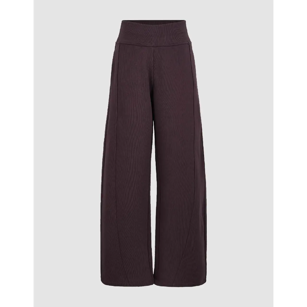 URBAN REVIVO Women's High-Waisted Wide-Leg Cotton Sweatpants - 100% Cotton Knit, Minimalist Cut, Pull-On, 90S Baggy Fit, Casual Lounge Bottoms, XL