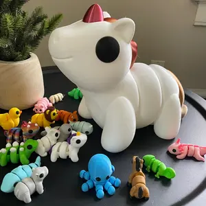 Giant cute animals - articulated, multicolor, 3d printed Giant cute animals - articulated, multicolor, 3d printed