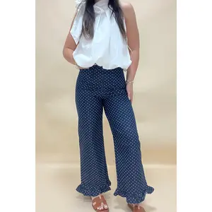 Midnight Dot Darling Cropped Pants