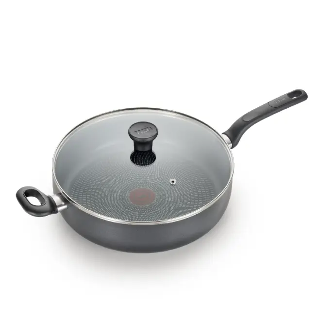 T-fal Easy Care Nonstick Cookware, Jumbo Cooker, 5 Quart, Grey