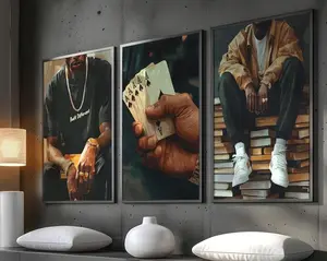 Black Man Wall Art Set of 3: Ace of Spades, Bookish Prints, Product without frame
