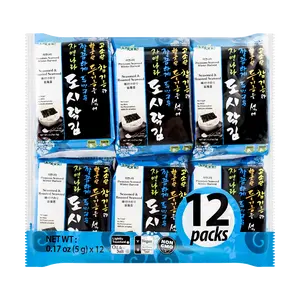 JAYONE Korean Roasted Seaweed Snacks - Savory Gim (12 Packs, 60g) - Perfect for Lunchbox, On-the-Go Snacking, Sushi Rolls