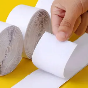 Strong Adhesive Tape Roll, Non-Slip Dual Sided Sticky Strip, Nylon Self-Adhesive Strips for Curtains, Dividers, Car Mats