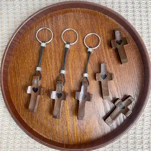 Wooden Cross Decorations - Multi-functional Spiritual Symbols for Home & Office, Easter Basket Essentials Cross Fidget for Anxiety Relief, Altar Religious Decorating Ornaments Set Art Christmas Gifts Decorative