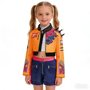 LOEL Demon Costume for Kids Vibrant Jacket & Shorts Cosplay Halloween Outfit Toddler Hunters Singers Stage Role Play Suit