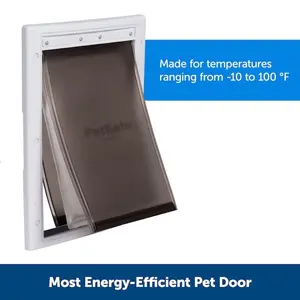 PetSafe 12-1/2-in x 19-3/4-in White Plastic Large Dog/Cat Door for Entry door