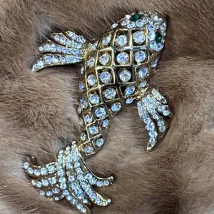 Sparkly crystal fish ornament