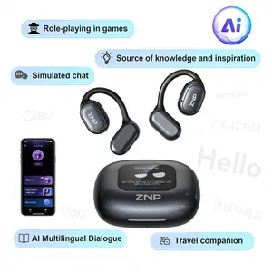 ZNP LED Smart Dialogue Headphones - Open-Ear Design, Hi-Fi Sound Quality & Dedicated App - Supports Conversational Interaction, Emotional Companionship, Q&A & Creative Inspiration for Daily Life