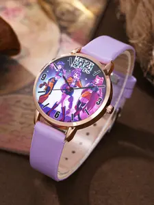 Anime Style Devil Hunter Series Watch, Quartz Watch, Trendy Unisex Gift for Students, Perfect for Valentine's Day & Ramadan, Elegant Buckle Closure