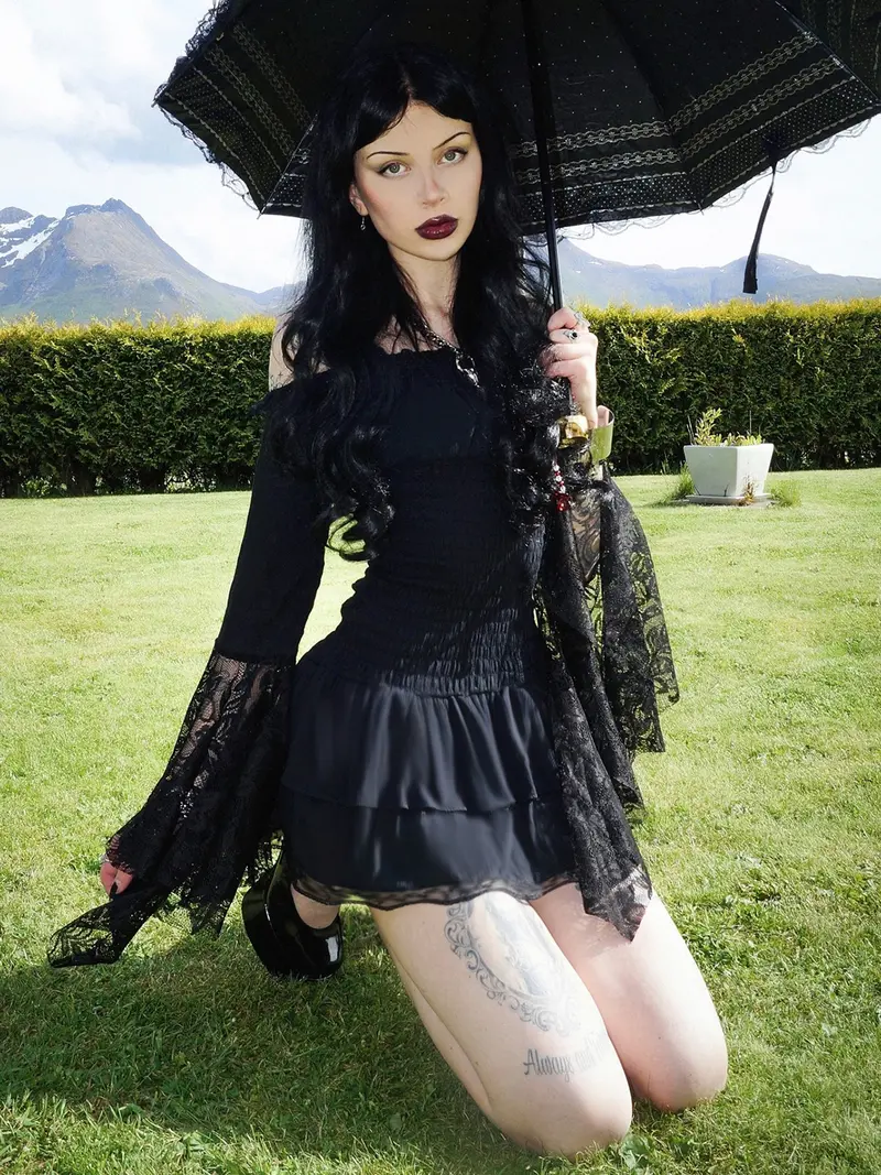 Goth black birthday dress - TikTok Shop