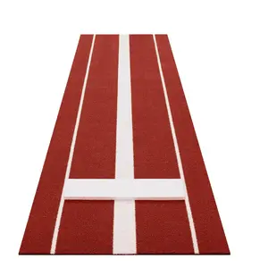 10x3 ft Professional Softball Pitching Mat - All-Weather Practice Mat with EVA & UV-Resistant Turf for Indoor/Outdoor Training,Red