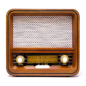 Fuse RAD Vintage Radio with Bluetooth - Wooden Design, Speaker Included, Volume & Tuner Controls, Vintage Audio Feature