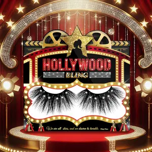 SEQUEL Mink Fur Eyelashes with Rhinestones – 25mm Voluminous Glam Lashes, Reusable up to 20 Times