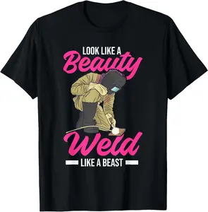 100% Cotton Funny Welding Work Tshirt for Weld Girl and Women Welder T-Shirt