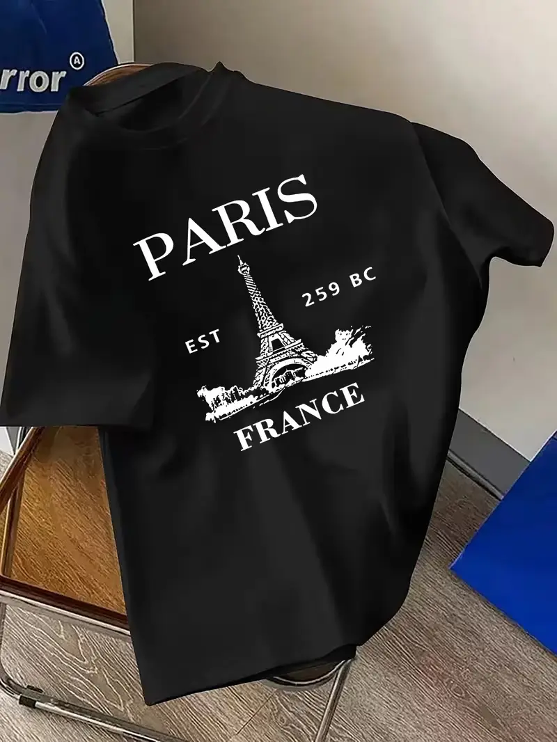 Trendy Vintage New Fashion Men's T-Shirt with Round Neck and Short Sleeves