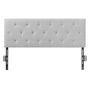 VEVOR Headboard, Full Size Headboard with Adjustable Height, Comfortable Diamond Tufted for Full Size Bed, W 56.3x H35.6-47.4inches, Ideal for Bedroom, Hotel, Homestay, Dormitory, Light Grey