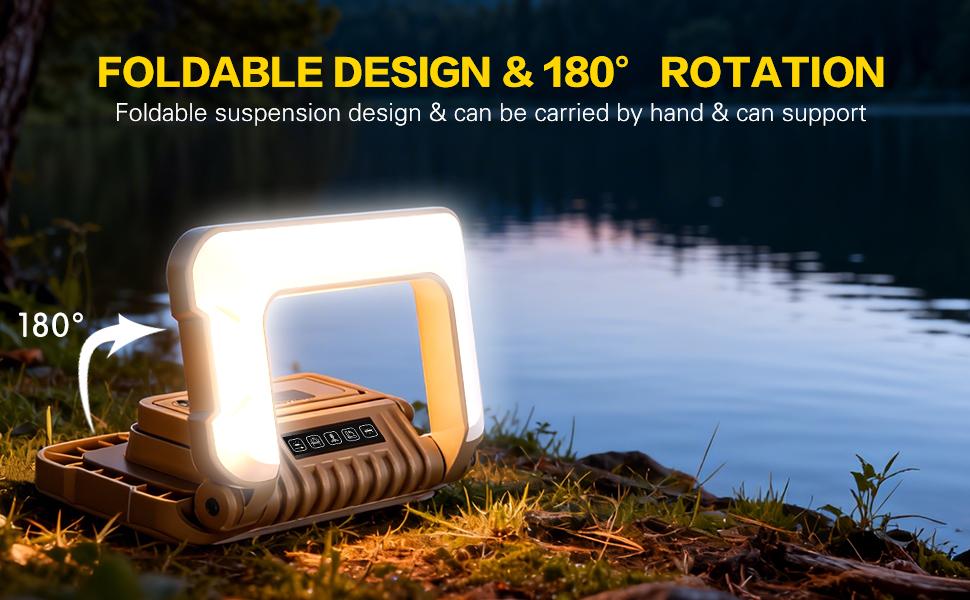 HaixnFire W106 Collapsible Portable Ultra Bright LED Camping Lantern 1500 Lumens USB-C Rechargeable Tent Light 5 Modes 3 Light Sources for Power Outages Camping Hiking Emergency Work Lights Tent lamp Flashlight Spotlight Maintenance lamp Barbecue lamp