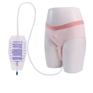 Women's urine collector, women's wearable urine collection bag, women's portable external catheter device, with 1 800ml reusable urine bag