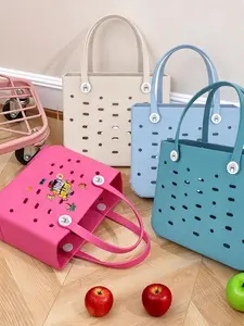 Fashionable Women's Mini Eva Bucket Bag, Multifunctional Handbag, Durable Open Design, Perfect for Swimming, Beach Vacation, Travel, Outdoor Sports