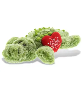 DOLLIBU Small Embroidered Polyester Alligator Stuffed Toy - Super-Soft Plush, Red Heart "I Love You" Design, Romantic Bedroom Decor for Adults, Romantic Bedroom Accessories, Bedroom Decorative Accessories
