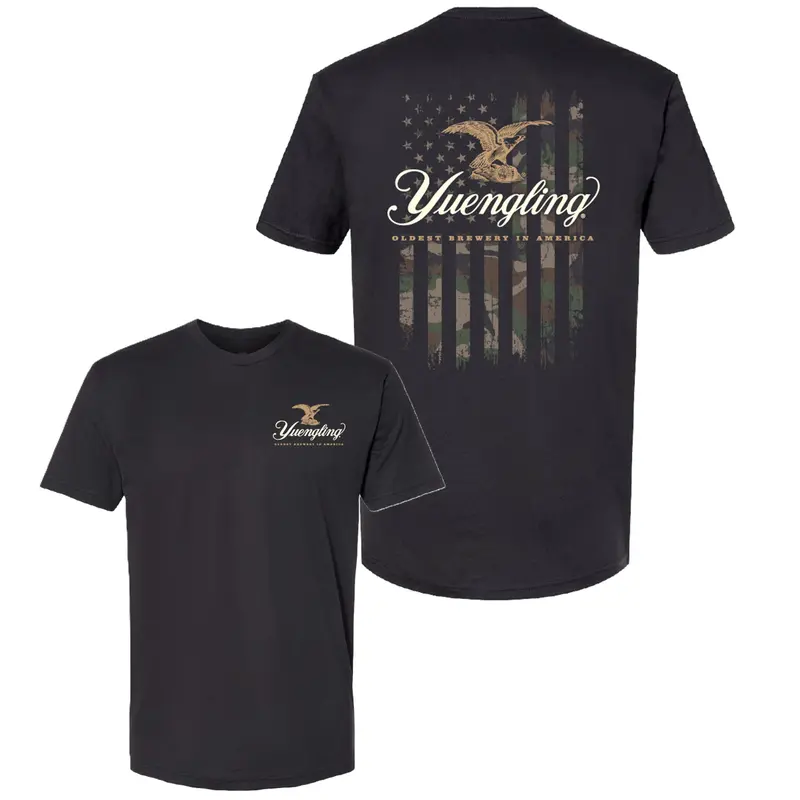 Yuengling Camo Flag Tee, America’s Oldest Brewery Shirt, Unisex T-Shirt, Vintage Beer Logo Top, Casual Streetwear, Gift For Men Women, Full Size