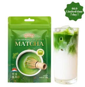 Uji Matcha Powder Authentic Japanese Green Tea,100% Pure Matcha for Baking,Smoothies & Drinking Latte No Additives Calm, Clear Energy Pure Matcha (Green-1.06oz)