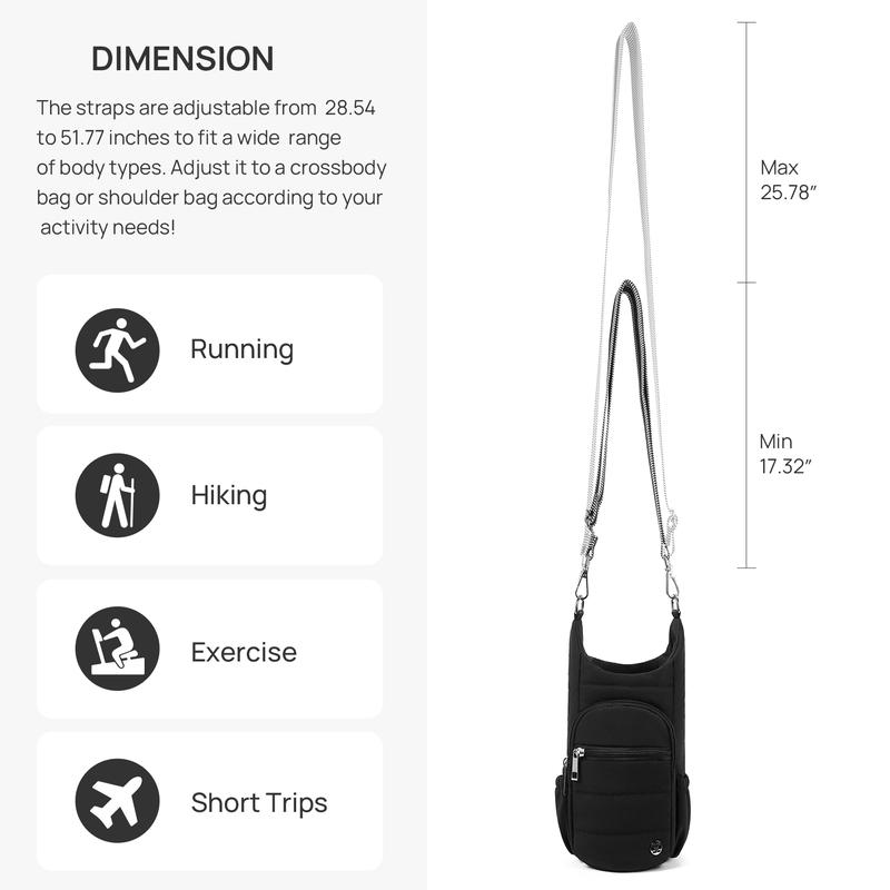 【Telena】 Crossbody Bags for Women and Men Cellphone Wallet Water Bottle Carrier Bag with Strap portable for Walking, Hiking, Cycling, Running Great Gift Purse Travel Essential #TikTokShopBlackFriday