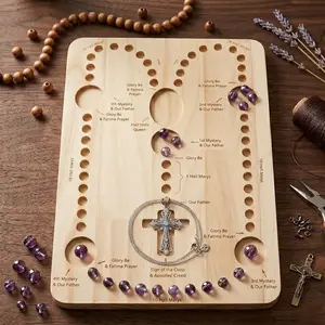 Wooden Bead Board Beading Tools for Jewelry Making, Tray Rosary DIY Bracelet Helper Tool, Necklace Bracelets Design Board